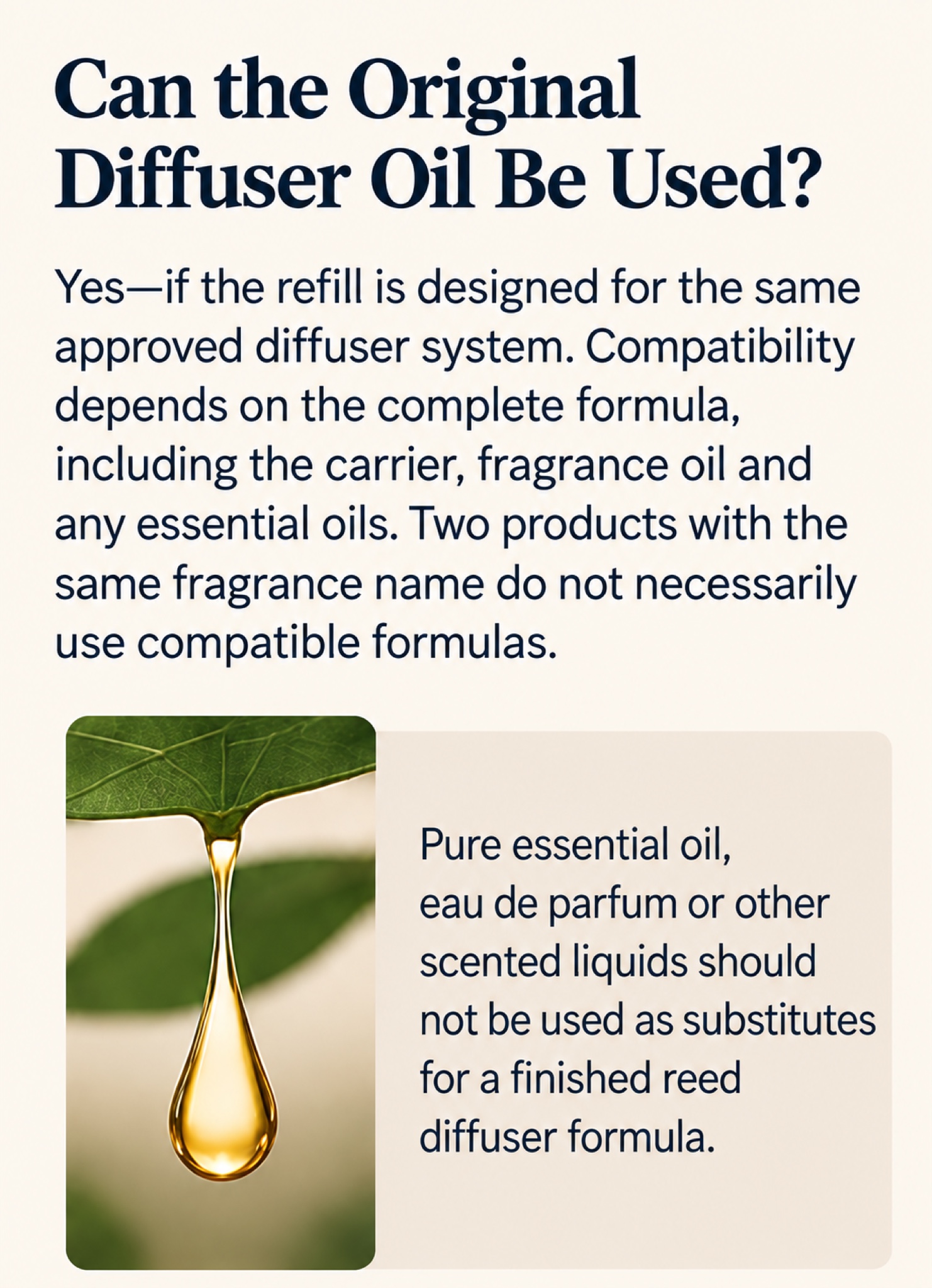 Guide to using an original reed diffuser oil formula in a refill product