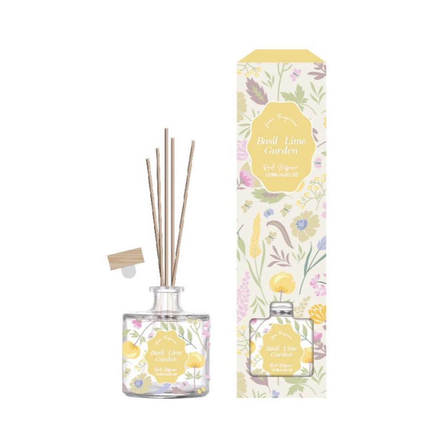 Basil Lime Reed Diffuser – Fresh Herbal Home Fragrance with Sticks, 150ml (5 fl oz) product