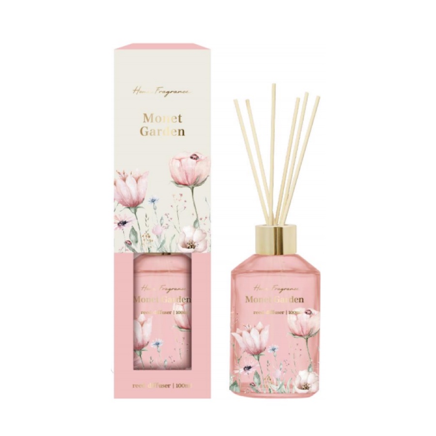 Monet Garden Reed Diffuser – Pink Floral Home Fragrance, 100ml (3.3 fl oz) product