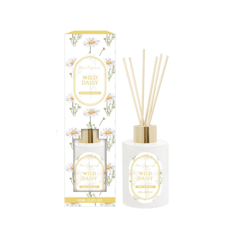 Wild Daisy Reed Diffuser – Fresh Floral Home Fragrance in White Bottle, 95ml (3.2 fl oz) product