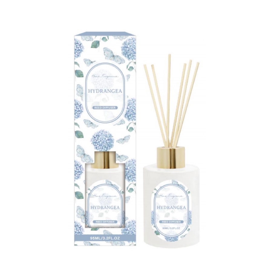 Hydrangea Reed Diffuser – Fresh Floral Home Fragrance in White Bottle, 95ml (3.2 fl oz) product