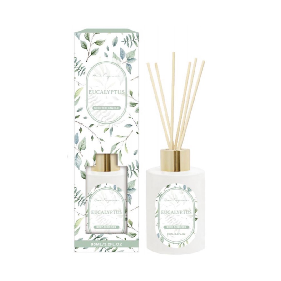 Eucalyptus Reed Diffuser – Fresh Botanical Home Fragrance in White Bottle, 95ml (3.2 fl oz) product
