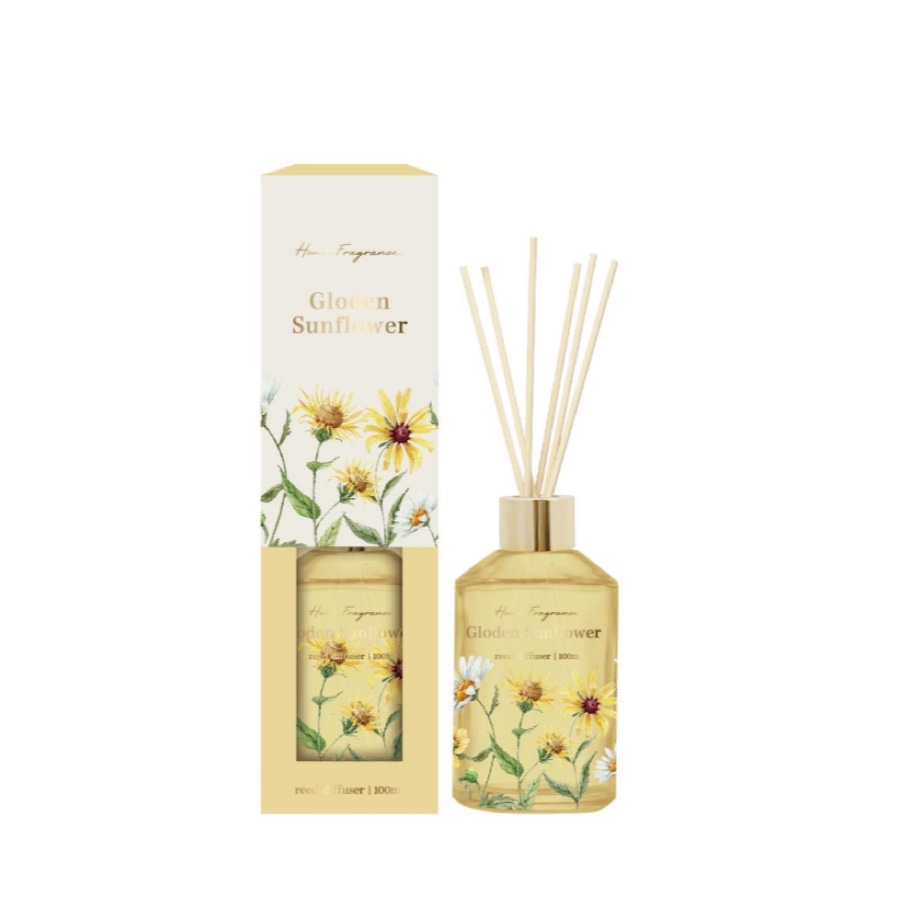 Golden Sunflower Reed Diffuser – Bright Floral Home Fragrance in Yellow Bottle, 100ml (3.3 fl oz) product